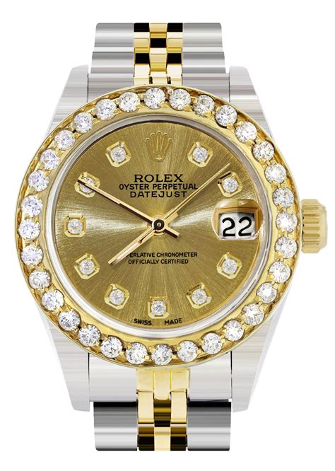 ladies rolex diamond watch|Rolex diamond bezel 26mm.